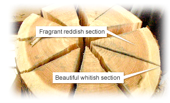 [Fragrant reddish section][Beautiful whitish section]