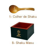 1- Colher de Shaku,8- Shaku Masu