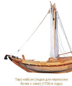 Тару кайсэн (лодка для перевозки бочек с саке) (1700-е годы)